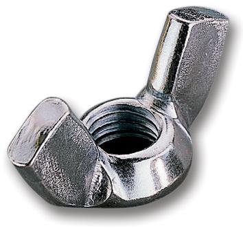 Tr Fastenings M8- Nwst-Z50- Wing Nut, Bzp, M8, Pk50