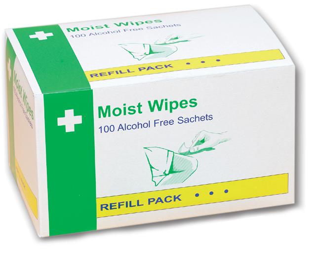 Safety First Aid Group D5218 Wipes, Alcohol Free, Wound, Pk100