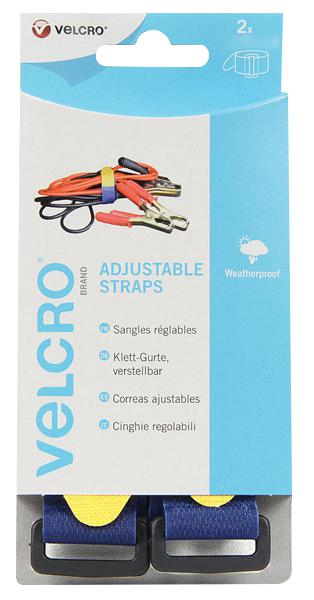 Velcro 60327 Adjustable Straps, 25X920Mm Blue (Pk=2)