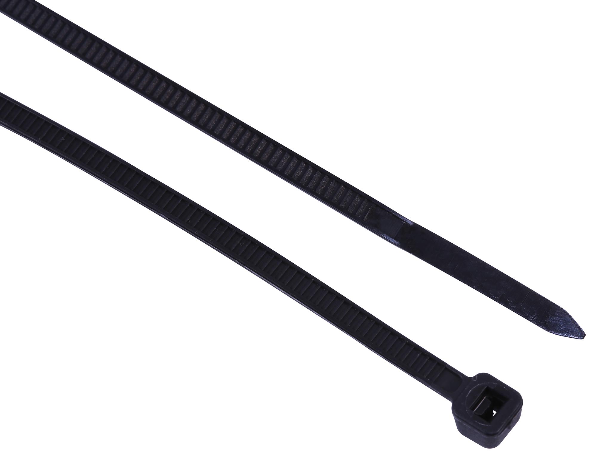 Pro Power 142X3.2Mm Blk 100Pk Cable Tie, 142X3.2Mm Blk 100Pk