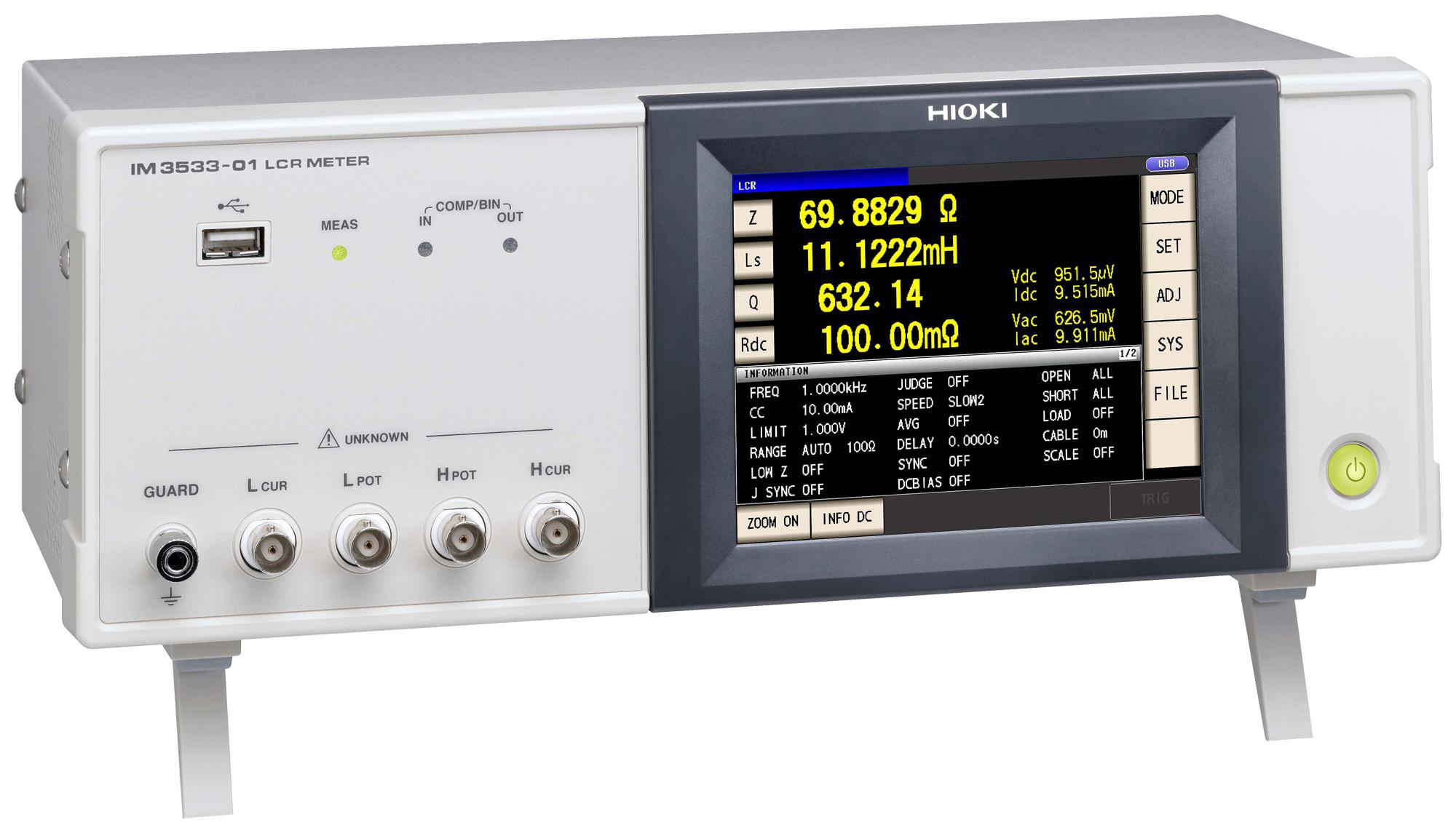 Hioki Im3533-01 Lcr Meter, Bench, 200Khz