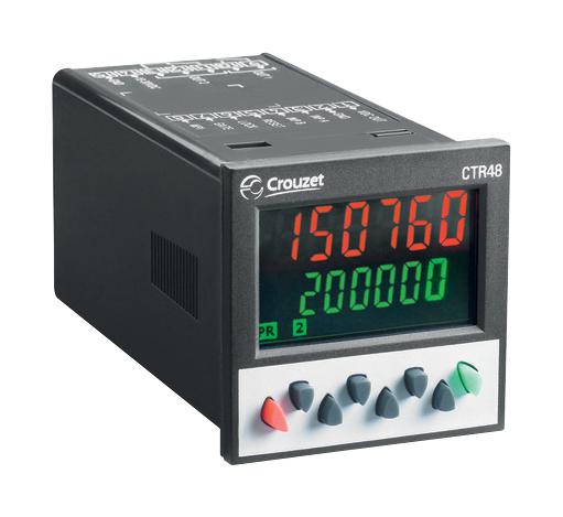 Crouzet 87621211 Preset Counter, Lcd, 12Digit, 9Mm, 5A