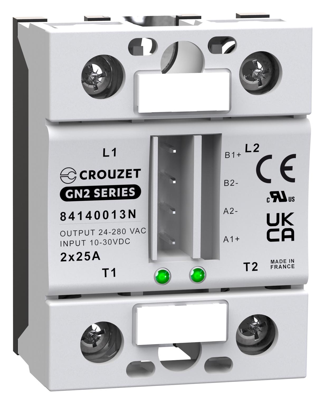 Crouzet 84140013N Solid State Relay, 25A, 10-30Vdc, Panel