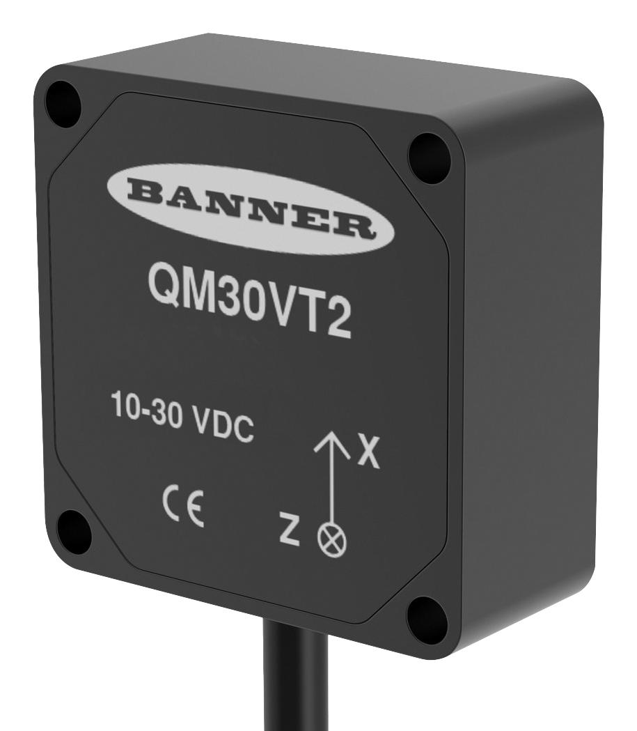 Banner Engineering Qm30Vt2 Vibration/temperature Sensor, 30V, Panel