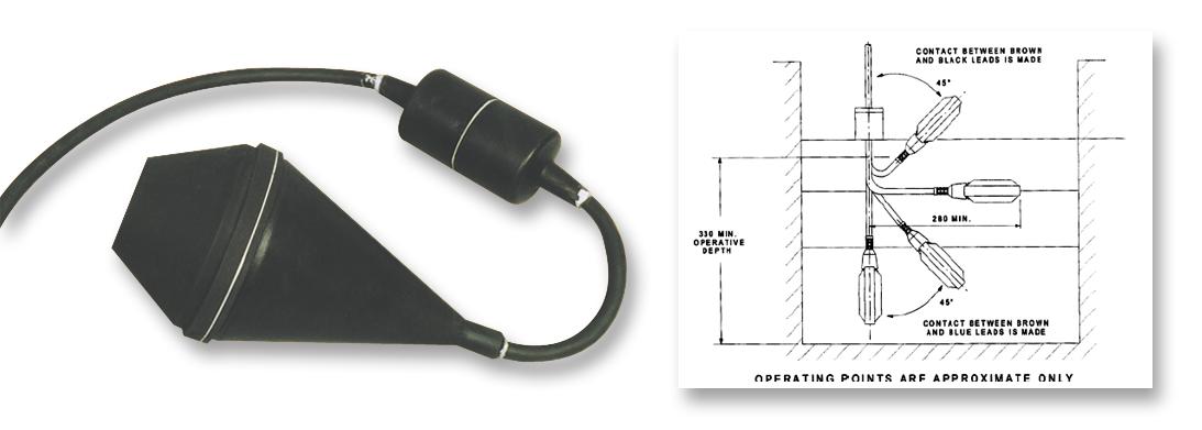 Triton Controls Lr02-L20M Float Switch, 20M Cable