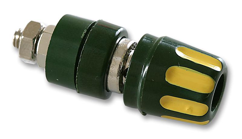 Hirschmann Test And Measurement 930103188 Socket, 4Mm, Yellow/green, Pk5, Mls