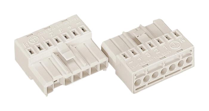 Wago 267-501 Terminal Block, Pluggable, 7Pos, 16A