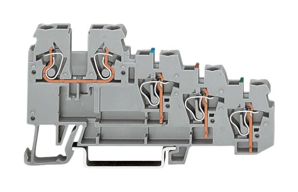 Wago 270-570 Terminal Block, Din Rail, 5Pos, 12Awg