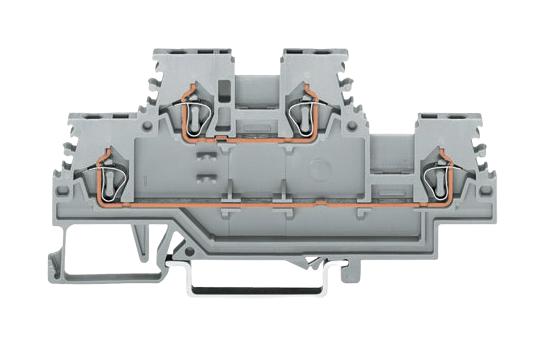 Wago 279-501 Terminal Block, Din Rail, 4Pos, 16Awg