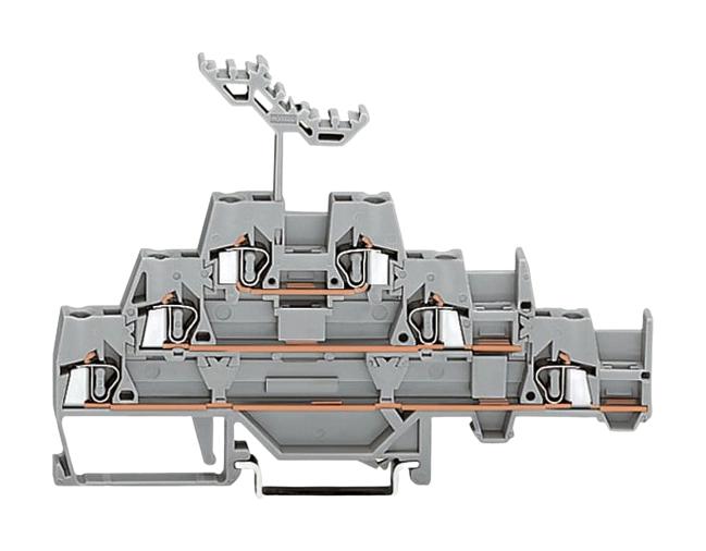 Wago 280-550 Terminal Block, Din Rail, 6Pos, 12Awg