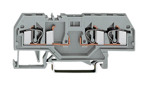 Wago 281-610 Terminal Block, Din Rail, 3Pos, 12Awg