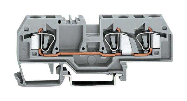 Wago 282-681 Terminal Block, Din Rail, 3Pos, 10Awg