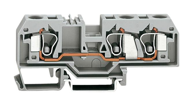 Wago 284-681 Terminal Block, Din Rail, 3Pos, 8Awg