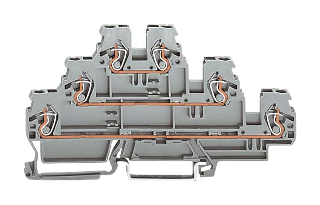 Wago 870-551 Terminal Block, Din Rail, 6Pos, 12Awg