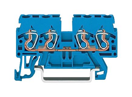 Wago 870-834 Terminal Block, Din Rail, 4Pos, 12Awg