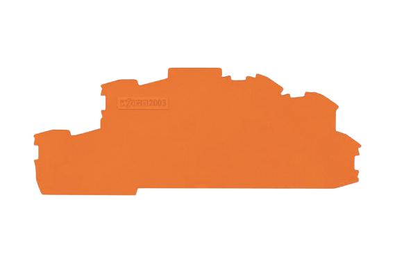 Wago 2003-6692 End And Intermediate Plate, Rail, Orange