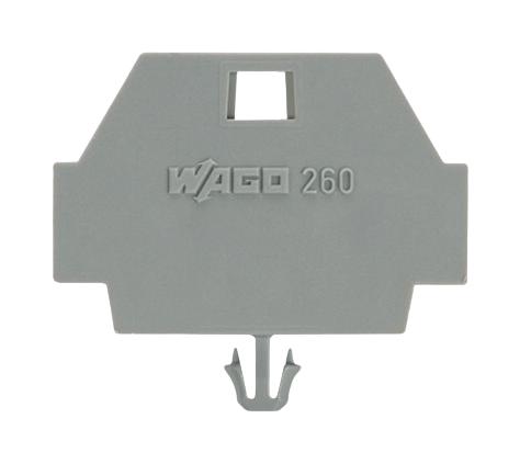 Wago 260-371 End Plate, Rail, Grey