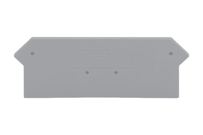 Wago 280-316 End And Intermediate Plate, Rail, Grey