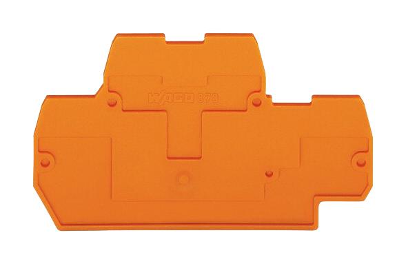 Wago 870-519 End And Intermediate Plate, Rail, Orange