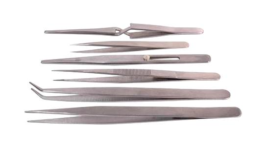 Duratool Js-181T Tweezer Set, 6Pc, Stainless Steel