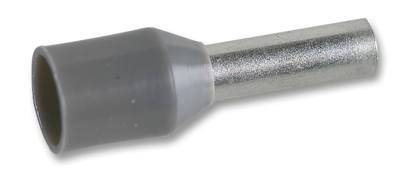 Multicomp Pro E2518-Grey Ferrule, 14Awg, 24Mm, Nylon, Grey, Pk100