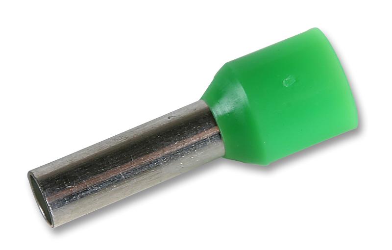 Multicomp Pro E6018-Green Ferrule, 10Awg, 26Mm, Nylon, Green,pk100