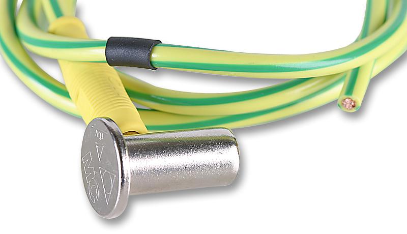 Staubli Poag-K4Fs/kbt6Din/100 Test Lead, Grn, Yellow, 1M