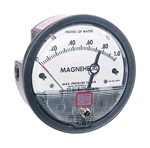 Dwyer 2000-0-Asf Pressure Gauge, 0.5Inch-H2O, 1/8fnpt