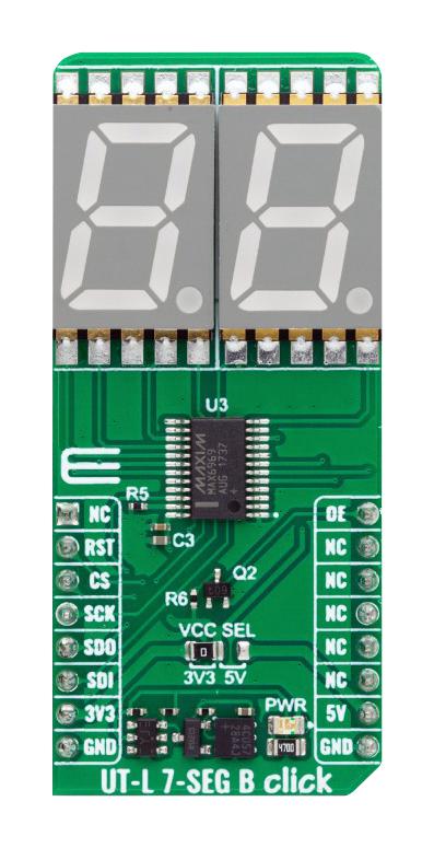 Mikroelektronika Mikroe-5824 Click Board Ut-L 7-Seg B, Dev Kit