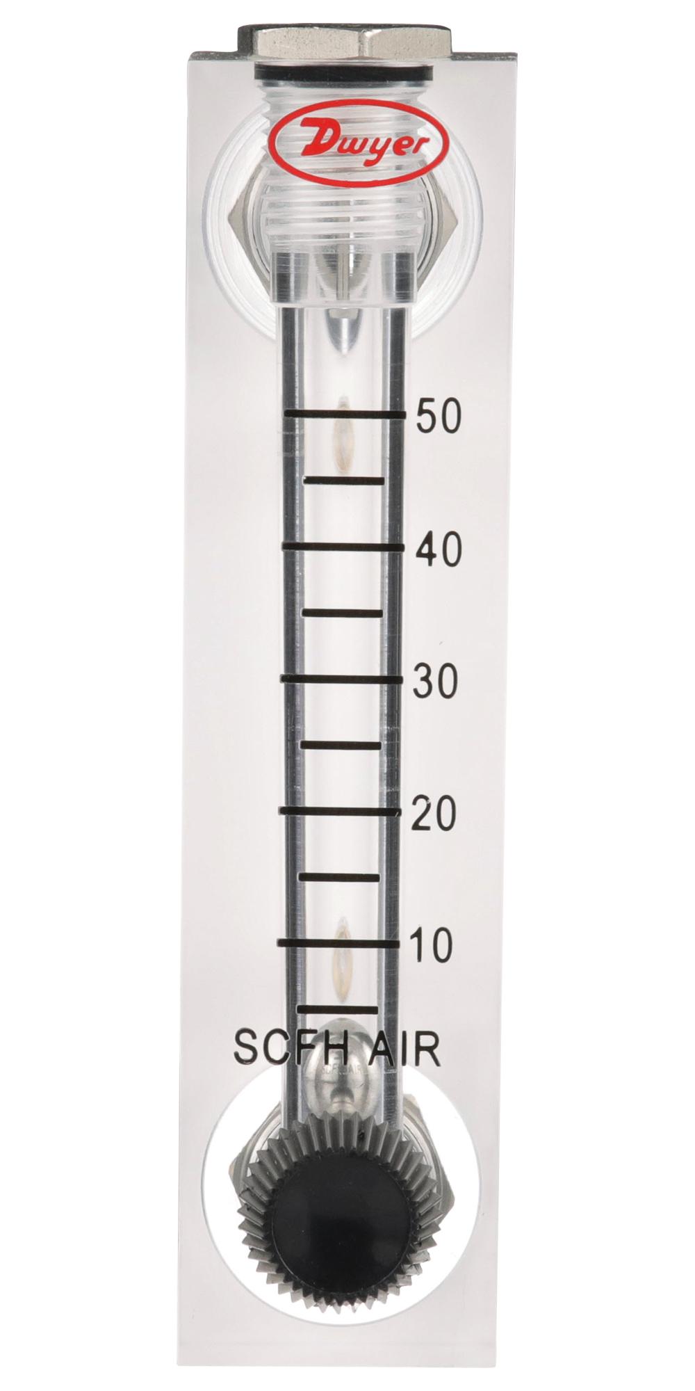 Dwyer Vfa-7-Ec Air Flowmeter, 10Bar, 50Scfh, 1/8fnpt