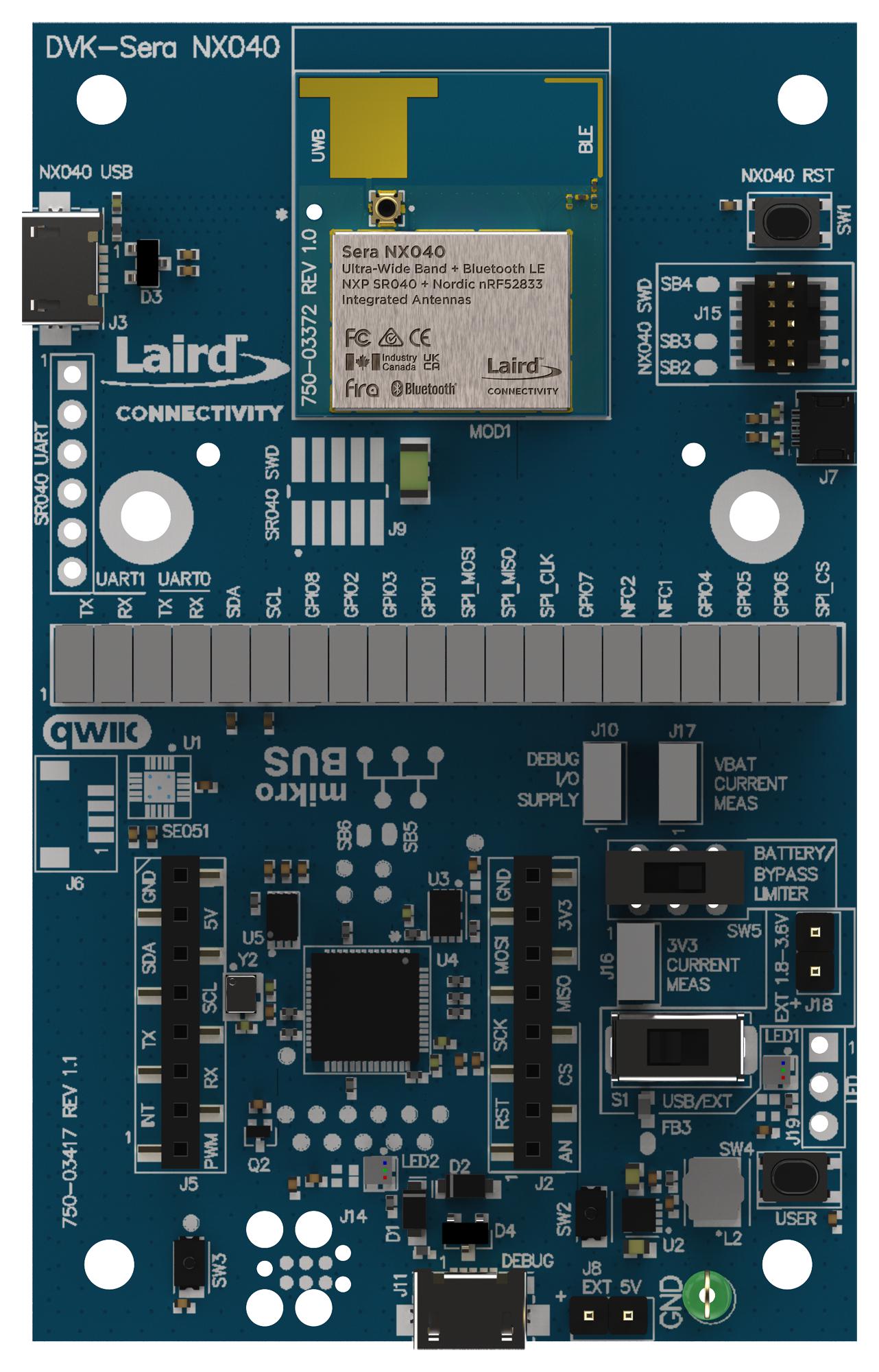 Ezurio 453-00175-K1 Bluetooth Dev Kit, Sr040/nrf52833-Cjaa