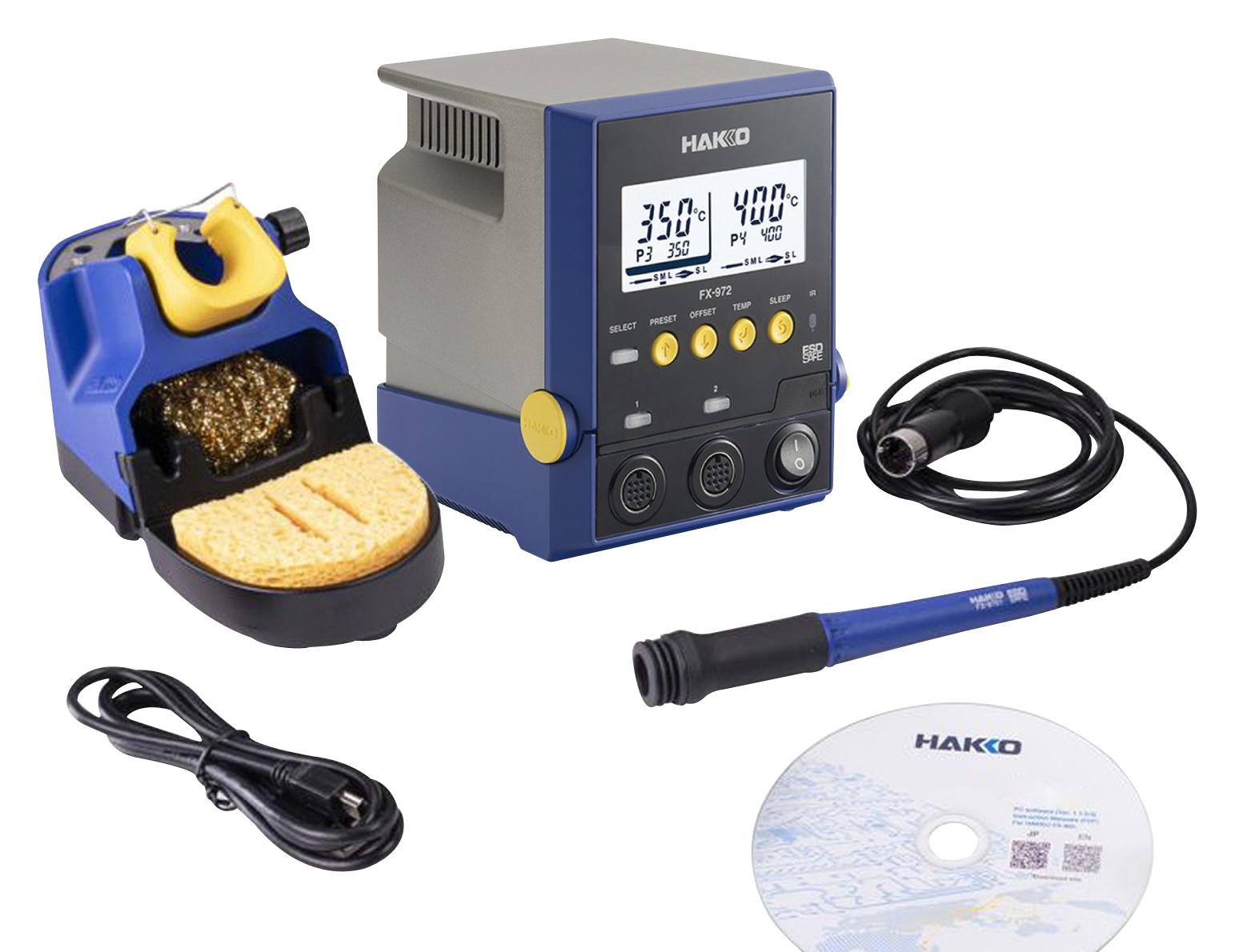 Hakko Fx972 Soldering Station, 200W, 450 Deg, Usb