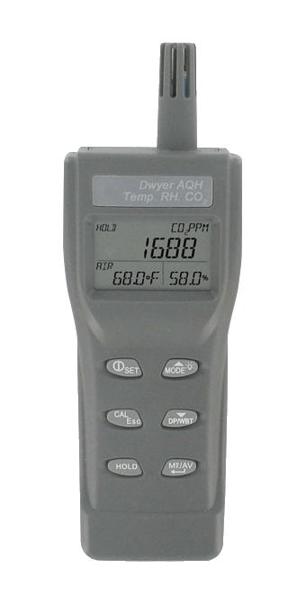 Dwyer Aqh-20 Air Quality Meter, 0 To 2000Ppm, 0-99.9%