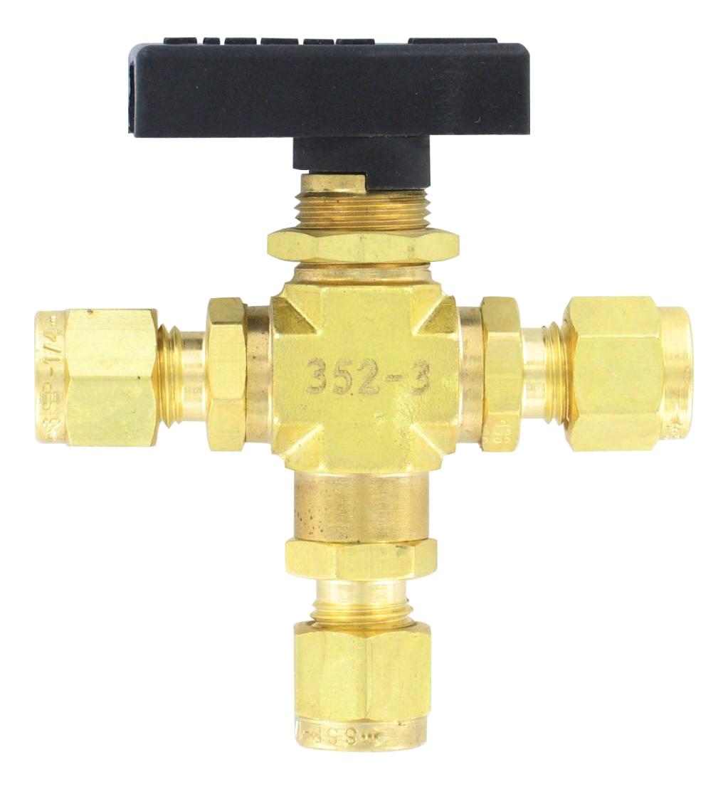 Dwyer 3Msv-Bd220 Compact 3-Way Ball Valve, Brass, 14 T