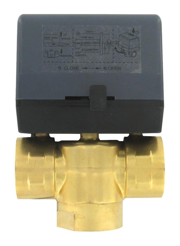 Dwyer 3Zv20314 3-Way Zone Valve, 34 Npt, 24 Vac.