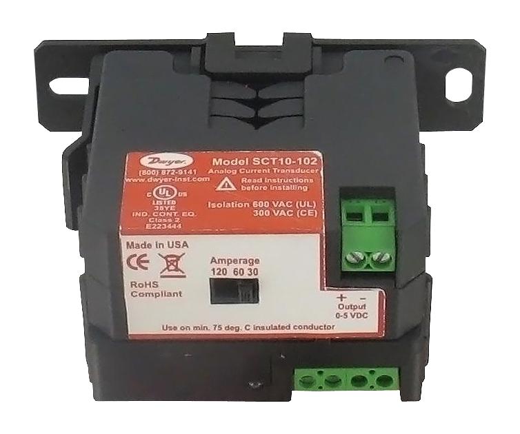 Dwyer Sct20-103 Current Transducer,split Core,0-10 Vdc