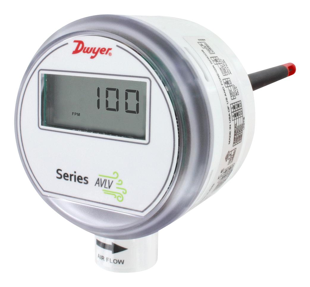 Dwyer Avlv-2Db1-Lcd Air Velocity Transmitter,2 Accuracy,duc