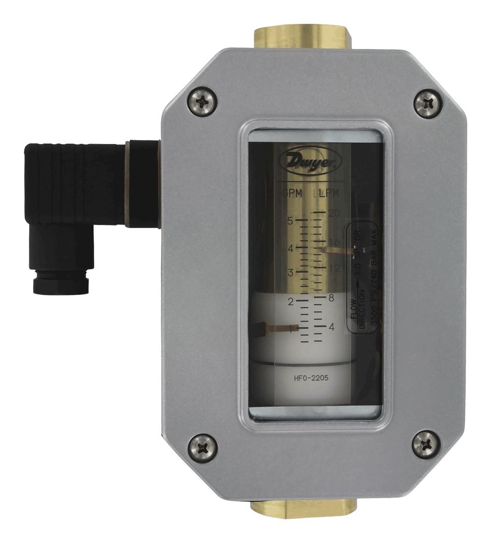 Dwyer Hfo-22320 In-Line Flow Alarm,range 2-20 Gpm 7.5-7