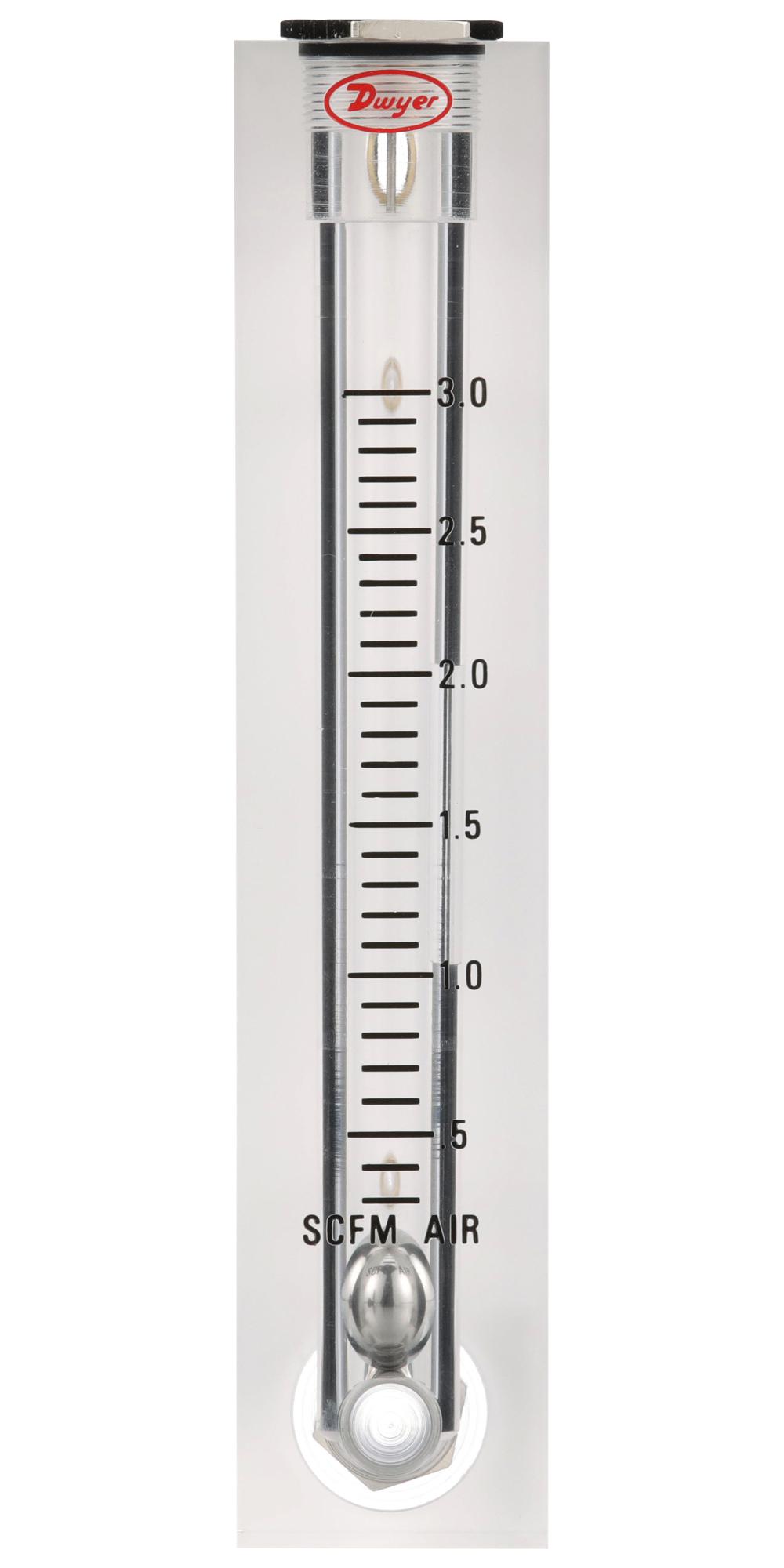 Dwyer Vfb-90-Ec Air Flowmeter, 150Psi, 3Scfm, 1/8 Fnpt