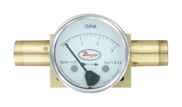 Dwyer Dtfw-1B-1W Liquid Flowmeter, 3000Psi, 1Gpm