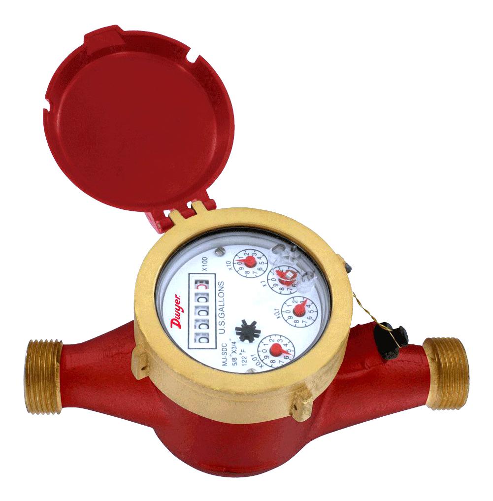 Dwyer Wmh-A-C-03 Multijet Hot Water Meter, 30Gpm, 3/4npt