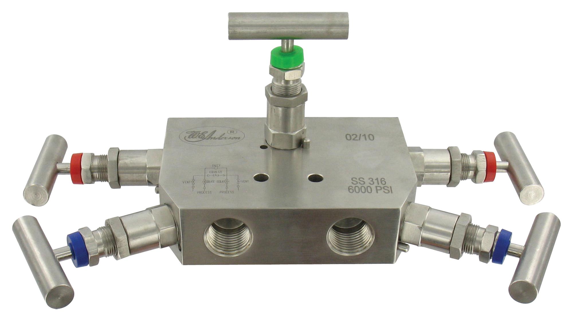 Dwyer Bbv-21 5-Valve Manifold With Side Mounted Vent