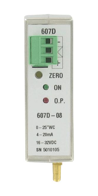 Dwyer 607D-06 Pressure Transmitter, Diff, 5Inch-H2O