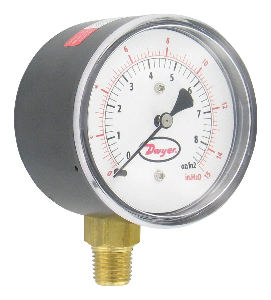 Dwyer Lpg3-D9922N Pressure Gauge, 5Psi