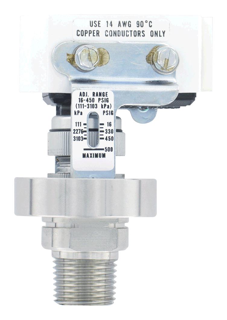 Dwyer A1F-O-Ss-1-2 Pressure Switch,range 2-15 Psig 0.14-1.