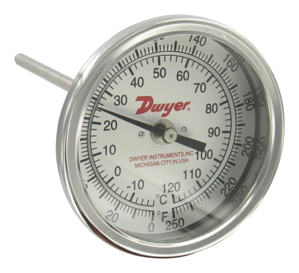 Dwyer Bta56010D Bimetal Thermometer, 0 To 200 Deg F