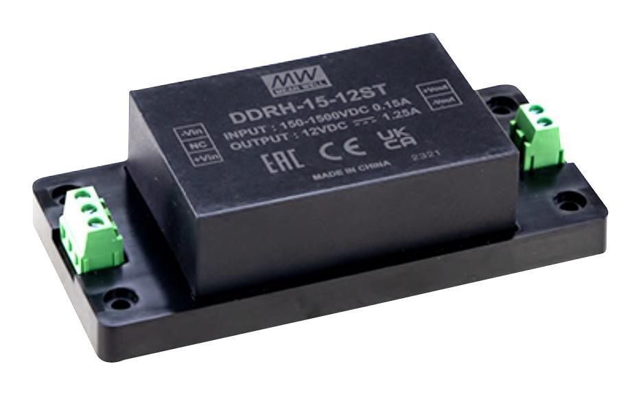 Mean Well Ddrh-15-24St Dc-Dc Converter, 24V, 0.625A