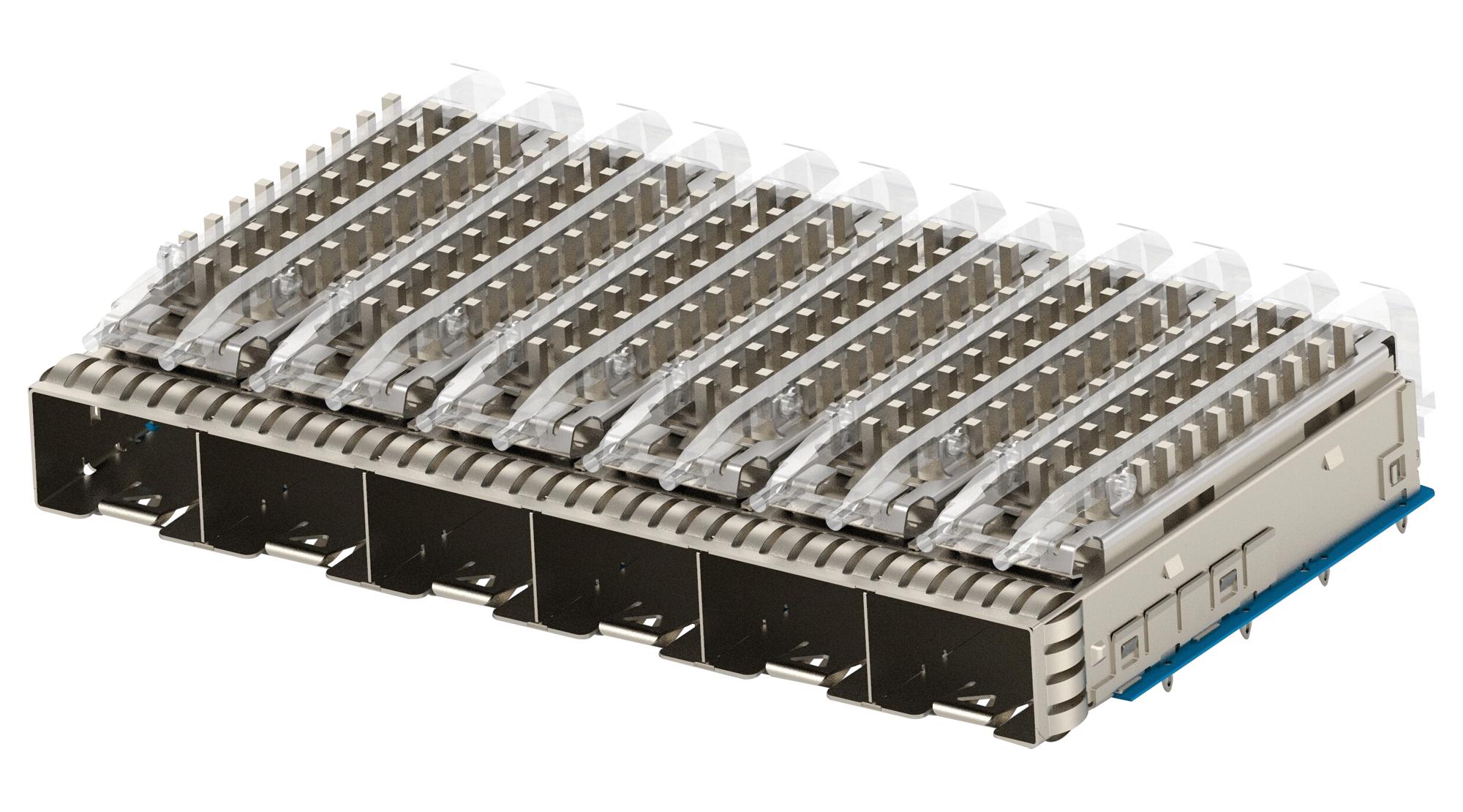 Te Connectivity 2293156-2 Conn Cage, Zsfp+, 1X6 Ganged, Press Fit