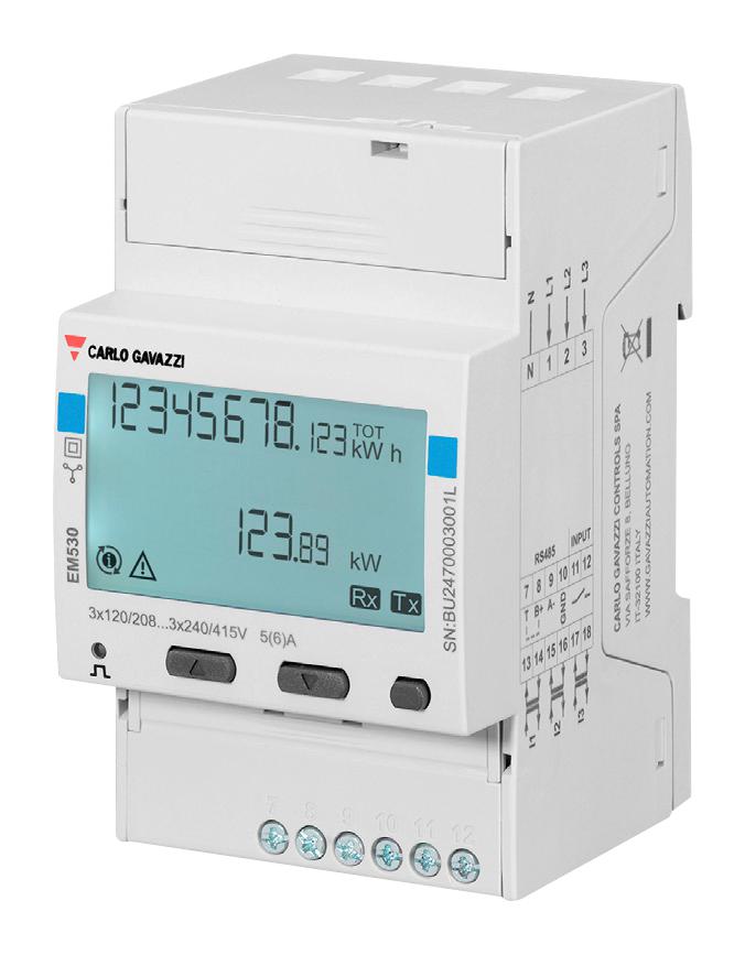 Carlo Gavazzi Em530Dinav53Xs1X. Energy Analyzer, 2/3Ph, Ip20/ip40