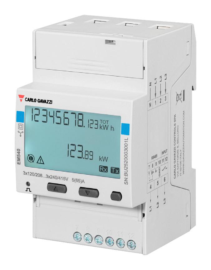 Carlo Gavazzi Em540Dinav23Xs1X. Energy Analyzer, 2/3Ph, Ip20/ip40